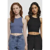 Urban Classics Ladies Cropped Rib Top 2-Pack - 19707