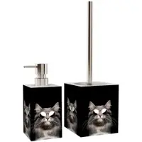 Sanilo Bad-Accessoire-Set »Cool Cat«, Schwarz, Rechteckig