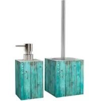 Sanilo Bad-Accessoire-Set »Lumber«, Türkis, Rechteckig - tuerkis