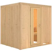 Karibu Sauna »Rakvere«, für 3 Personen, ohne Ofen - beige