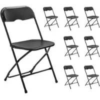 Oviala Business Rekkem PEHD-Faltstuhl 45 x 45 x 89cm x8 Schwarz
