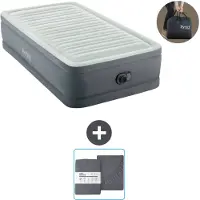 OEM Einzelbetten Luftmatratze - 1-Personen - 99 x 191 x 46 cm - Grau - Mit Pumpe und Bettwäsche