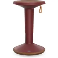 Interstuhl Sitzhocker ECO UPis1, biobasierter Kunststoff, Ø 330 x H 450–630 mm, weinrot