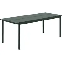 Muuto - Linear Steel Tisch, 200 x 80 cm, dunkelgrün