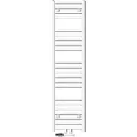 LuxeBath Badheizkörper Mittelanschluss 300 x 1400 mm Weiß gerade mit Thermostat und Anschlussgarnitur Eck Wand Weiß - Heizkörper, ohne Heizstab