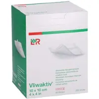 ACA Müller/ADAG Pharma Vliwaktiv Aktivkohle-Saugkomp.steril 10x10 cm 20 ST
