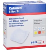 ACA Müller/ADAG Pharma Cutimed Siltec B Schaumverb.10x10 cm M.haftr. 12 ST