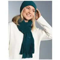 Trigema Fleeceschal "Fleeceschal", Damen, blau (saphir), Fleece, Polyester, Modetücher Fleeceschal