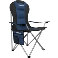 24MOVE Campingstuhl Salvador faltbar Camping Klappstuhl gepolstert inkl. Tragetasche, bis 150kg belastbar, blau