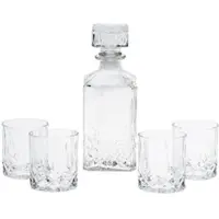 Wellhome - Set aus 900 ml Kristallkaraffe und passenden 230 ml Gläsern