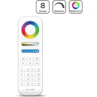 Longlife LED MiBoxer RGB+CCT Fernbedienung 8 Zonen Dimmen Schalten Farbsteuerung FUT089 - Far...