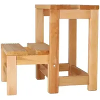 Aranaz MUEBLEAR - Trittleiterhocker 2 Stufen geölt 32 x 23 x 40 cm