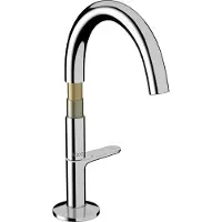 Hansgrohe Waschtisch-Einhebelmischer Sel. 170 Axor One Ausl. 140mm, m Push-Open-Ablaufg., chrom