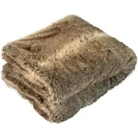 MESANA Wohndecke Fellimitat Wolf 150x200 cm | braun - braun