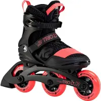 K2 Rollschuhe - Trio LT 100 W - Schwarz/Koralle - Inline - - 39 - Rollschuhe