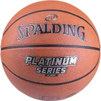 Spalding Platinum Series Rubber Basketball in orange, Größe 7