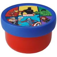 Mepal Lunchbox "Fruchtbox mit Gabel Campus 300 ml", bunt (avengers), L:6,7cm, Kunststoff, Lebensmittelaufbewahrungsbehälter, Lunchbox