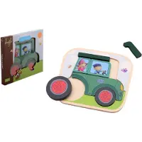 Johntoy jouéco fien teun Traktor-Puzzle aus Holz