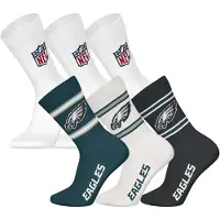 NFL Unisex Socken, 6er Pack - Teams, 6Pack Crew Socks, Football, Logo, Baumwollmischung