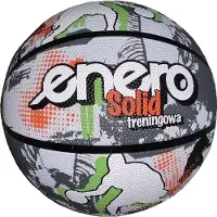 Enero Piłka Do Koszykówki Solid R.7 Szaro-Biała