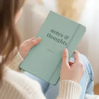 Yoursurprise Notizbuch A5 mit Namen - Grün