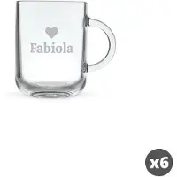 Yoursurprise Teeglas mit Gravur - runde Form (6 Stück)