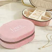 Yoursurprise Schmuckkästchen personalisiert - Oval - Rosa