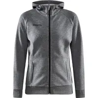 Craft Strickjacke Core Soul Full Zip Hood W Women Dk Grey Melange-M