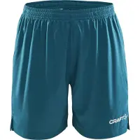 Craft Damen Sport-Shorts Squad einfarbig aus 100% Polyester mit Kordelzug im Bund