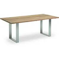 Niehoff - Teak-Gartentisch Noah - Edelstahl 160 x 95 cm Teak recycelt Profilkufe