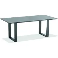 Niehoff Noah Tisch Aluminium Profilkufe Anthrazit/HPL