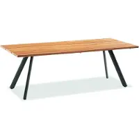 Niehoff - Teak-Gartentisch Noah - Aluminium 160 x 95 cm Teak gebürstet Stativprofil