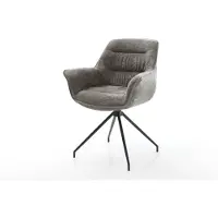 DELIFE Esszimmerstuhl Kaira-Flex Bouclé Soft Schlamm Kreuzgestell konisch Schwarz
