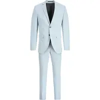 Jack & Jones Anzug "JPRFRANCO Extra schmal, pflegeleicht, stilvoll mit fallendem Revers" slim fit Materialmix, slim fit