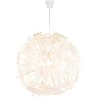 Globo Pendelleuchte mit Blüten zum Zusammenstecken Deckenlampe Hängelampe Pendellampe LED Hängeleuchte, E27 LED warmweiß, 60x150cm, Wohnzimmer Schlafzimmer