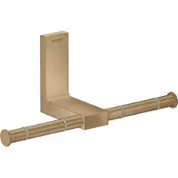 Hansgrohe AXOR Universal Rectangular Toilettenpapierhalter, Metall, doppelt, 42657