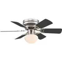 Globo Deckenventilator mit Zugschalter LED Wohnzimmerlampe Vor-Rücklauf Schlafzimmerleuchte, 3 Stufen, wendbare Flügel, 1x E27 LED warmweiß, DxH 76x28 cm