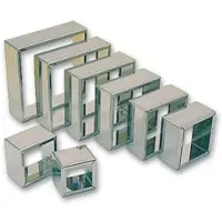 Matfer Set aus 8 ungeriffelten, quadratischen Edelstahl-Ausstechern, 4 bis 11 cm (150320)