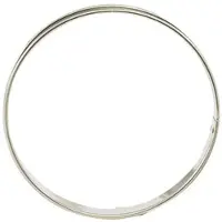 Matfer Set aus 6 Edelstahl-Kuchenringen mit 2 gerollten Rändern 8 cm, H√∂he 1.6 cm (371705)