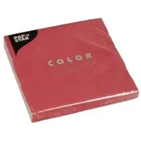 Papstar 15 X 20 Servietten, 3-lagig 1/4-Falz 33 cm x 33 cm bordeaux