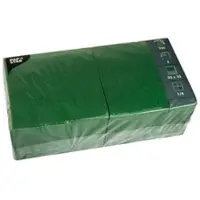 Papstar 1000 Servietten, 3-lagig 1/4-Falz 33 cm x 33 cm dunkelgrün