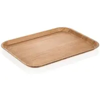 WAS Germany Non-Slip Gastro Tablett Holzoptik skandinavisches Design eckig 46 x 35 x 2,5 cm