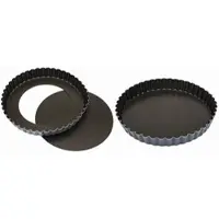 Matfer Exopan geriffelte Kuchen- und Pastetenform mit herausnehmbaren Boden, 28 cm (332227)