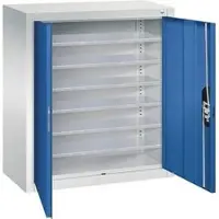 C+P CP-Möbel Magazinschrank Serie 13, grau / blau, 70 x 83 x 30cm, 6 Böden