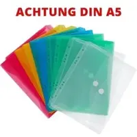 EcoFile Dokumententasche 85000, A5, 5 Farben, für 50 Blatt, abheftbar, 10 Stück