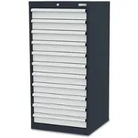 Simplaflex Schubladenschrank CL6H120110, Metall, 11 Schübe, lichtgrau, (B/H/T) 60 x 122 x 58cm