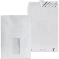 Tyvek Versandtaschen 67149, weiß, C5, mit Fenster, haftklebend, Kraftpapier, 100 Stück