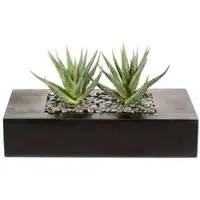 Creativ Green Kunstpflanze Agave x2, im Topf, Höhe 14 cm