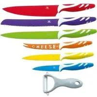 King Messerset Fruti, mit Edelstahlklinge, mit Kunststoffgriff, 6-teilig