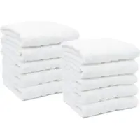Zöllner Handtuch Capri Set, weiß, 50 x 100 cm, mit Bordüre, aus 100% Baumwolle, 550 g/m2, 10 Stück